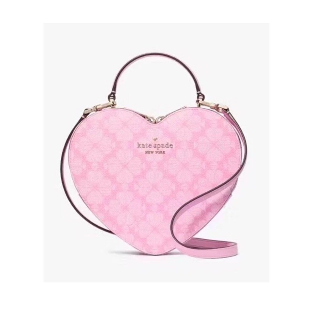 New Kate Spade Love Shack Heart Crossbody Novelty Pink Parisian Rose